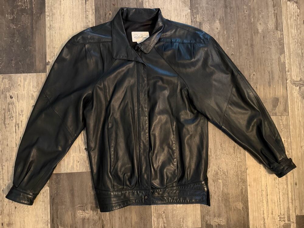 Vintage Ruth Wagner Black Leather Jacket Women’s S Made USA 80s